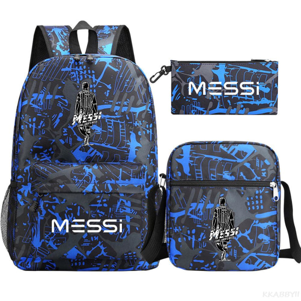 Fotboll messi ryggsäck 3 delar Sky Blue