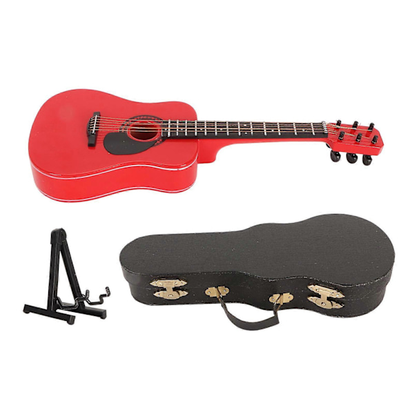 Miniatyr Elektrisk Gitar Modell Livaktig Delikat Tre Gitar Ornament for Jul Bursdagsfest