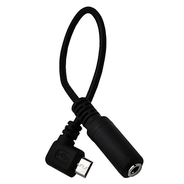 Micro USB til 3,5 mm Jack Audio Adapter Kabel Vinkelret Micro USB Hanledning