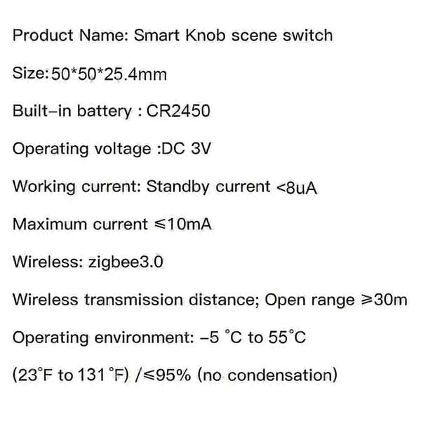 Tuya ZigBee Smart Knapskontakt Trådløs Scene Switch-knap Controller Batteridrevet Automatisering Sc