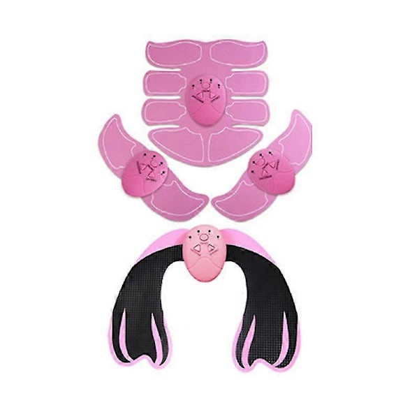 Elektrisk Muskelstimuleringsmaskin Höfttränare Magtränare Armtränare Kroppsslankande Fett Pink