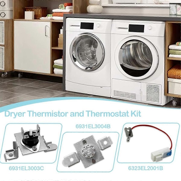 AGM30045804 Tørretumbler Termistor og Termostat Kit 6323EL2001B Tørretumbler Termistor til Lg Ken-More Tørretumbler A