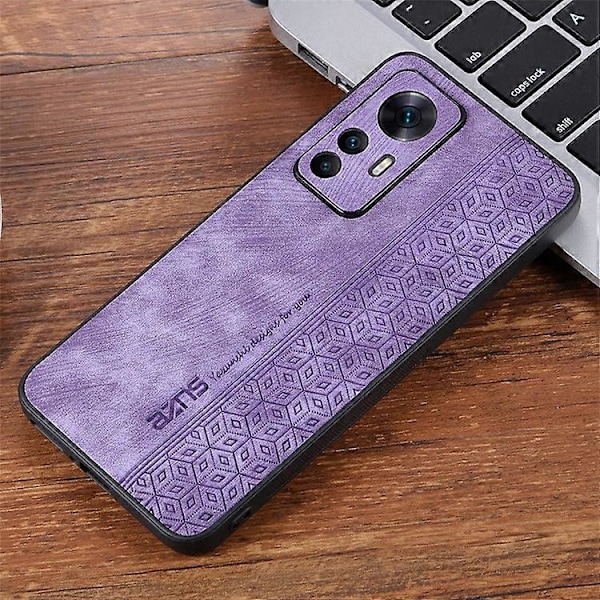 AZNS Kompatibel med Xiaomi 12T 5G / Redmi K50 Ultra 5G Anti-ripe Mobiltelefon Deksel Skall Imprimert Mønster PU Lær+TPU Telefon Purple