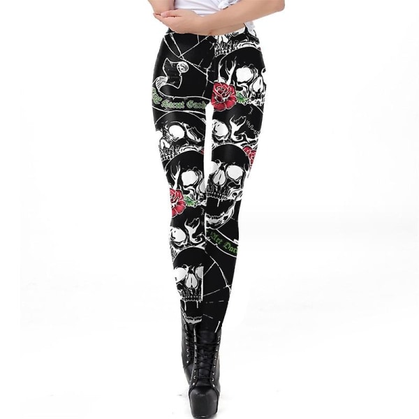 Halloween leggingsit naisille Hauskat graafiset joustavat housut style 6 L