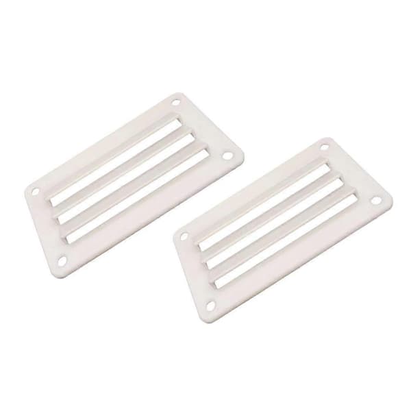 RV Luftventilationsgitter ABS Material Badeværelse Køkken Kontor Ventilationsrist 2pcs white