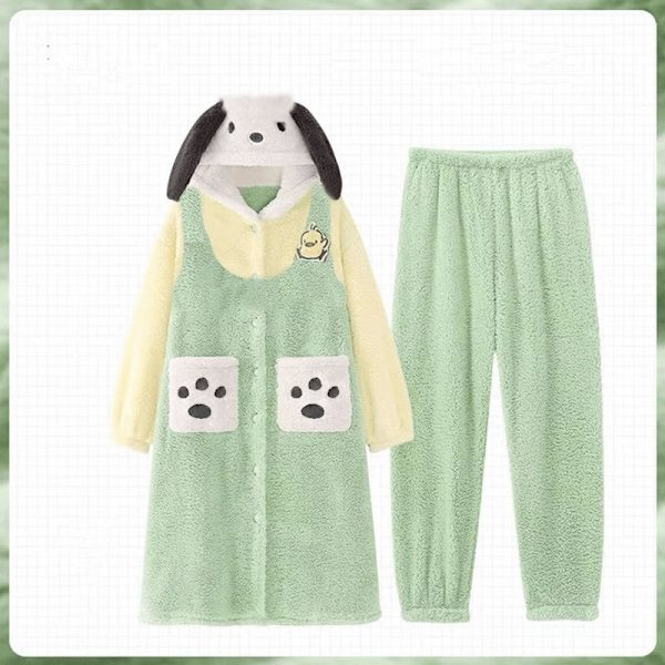 Pacha hund höst och vinter korall sammet nattlinne, förtjockad sammetsbadrock, Monster University hemkläder, vinter Pacha dog 4XL/170-185pounds