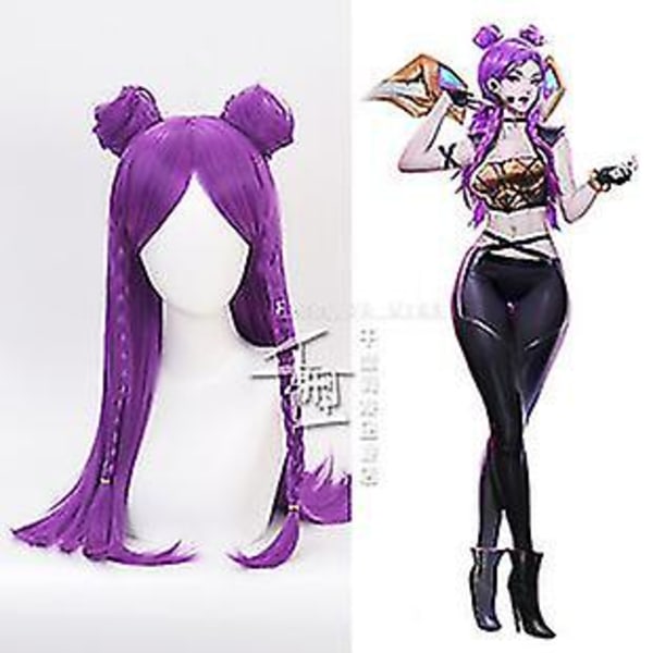 Snabb leverans Lol League Of Legends Kda Damgrupp Kasha Character Cos Peruk Halloween Scen Kostym Cosplay Anime Kostym Rekvisita