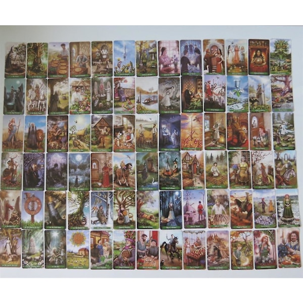 Nye Tarot orakel kort mystisk spådom grøn heks tarot kort spil brætspil til piger 2