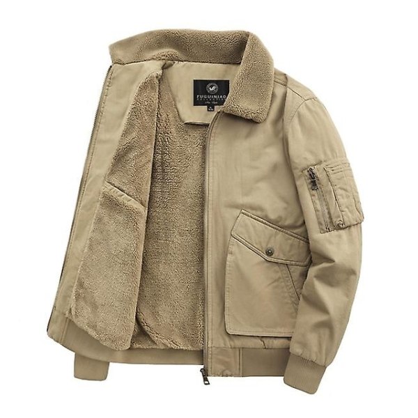 Vinter Herr Militär Cargo Jacka Fleece Varm Vindtät Bomull Herr Bomberjackor Casual Vindtät Kofta Rockar Herr 6XL