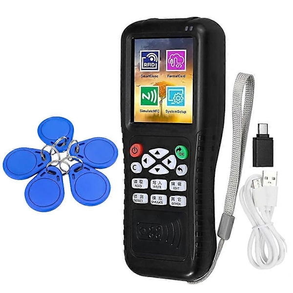 X100 RFID NFC Älykortinlukija/-kirjoitin + 5 x CUID Avaimenperää