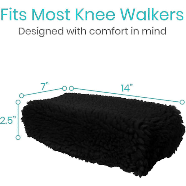 Knäskoterskydd - Mjuk Plysch Vuxen Fårskinns Memory Foam Kudde, Gåstolstillbehör