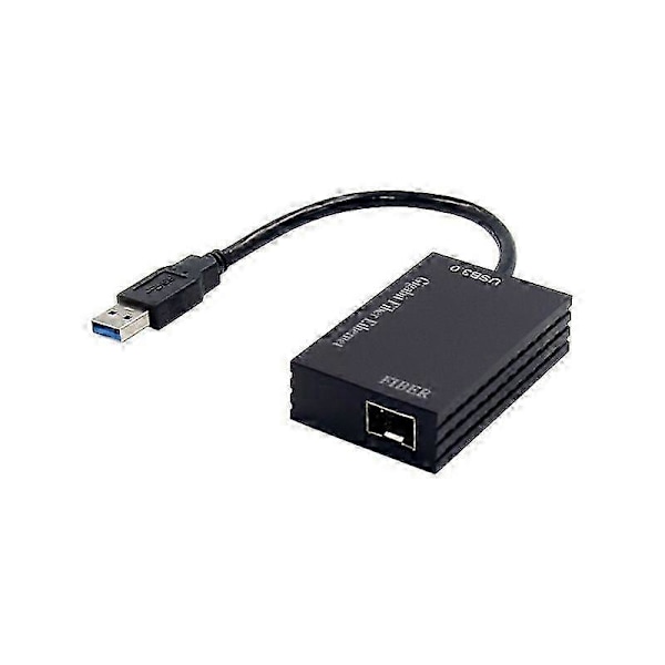USB1000F-LX USB 3.0 Gigabit Fiber Ethernet Nettverksadapter Single Mode 1310Nm 10Km LC Optisk Modul SFP NIC RTL8153