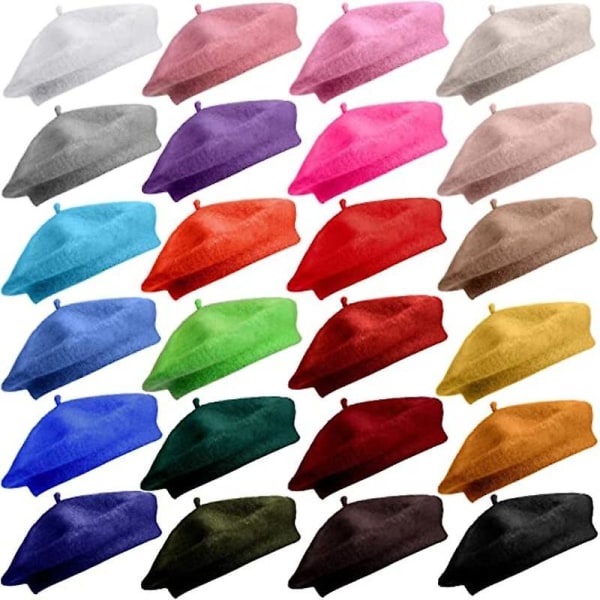 Efterårs- og vinterhat uld fortykket beret Fransk kunstner beret dame malerhat beanie hue gray