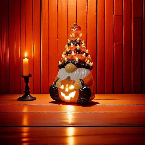 Halloween-kääpiökoriste valolla, kääpiölamppu