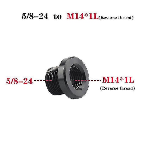 1 kpl 5/8\" X 24 - 1/2-28 - M14x1 - M14x1.5 piipun kierreadapteri M14*1 - Käyttökelpoinen