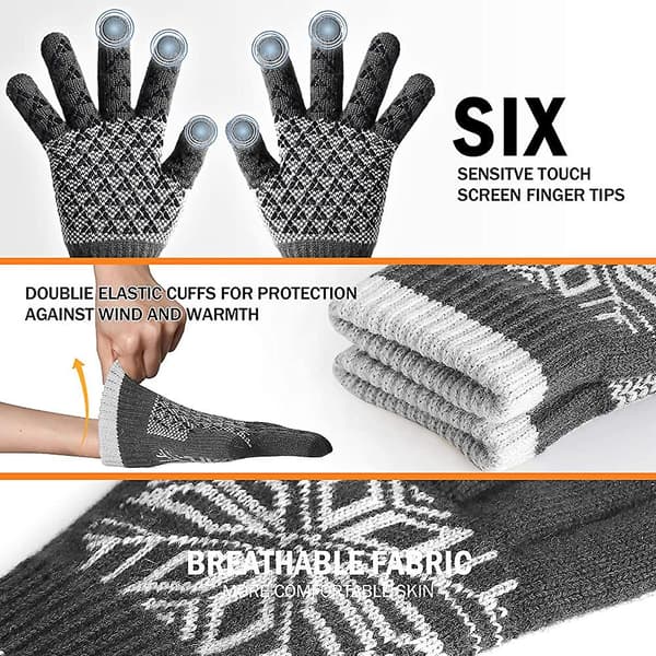 Vinterhandsker Business Fritid Touch Screen Handsker Til Mænd Kvinder Blødt Uldfor Elastisk