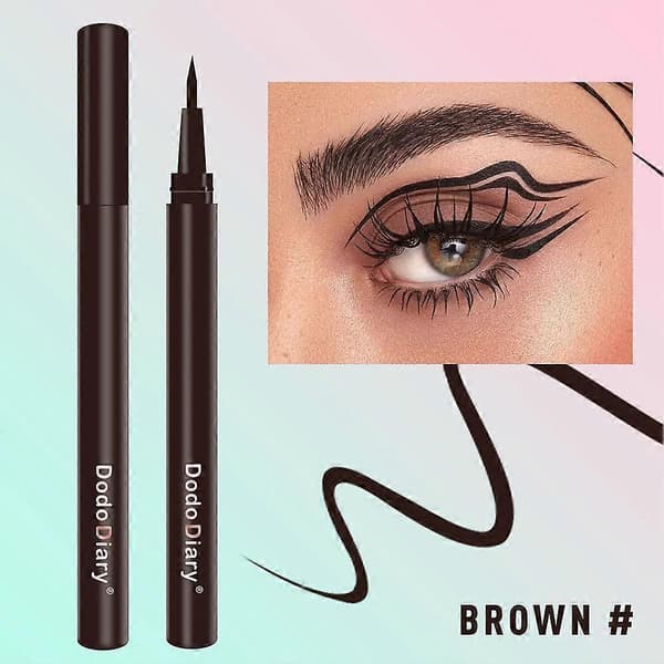 Dodiary Flydende Eyeliner Vandfast Langtidsholdbar Eyeliner Sort Brun Black