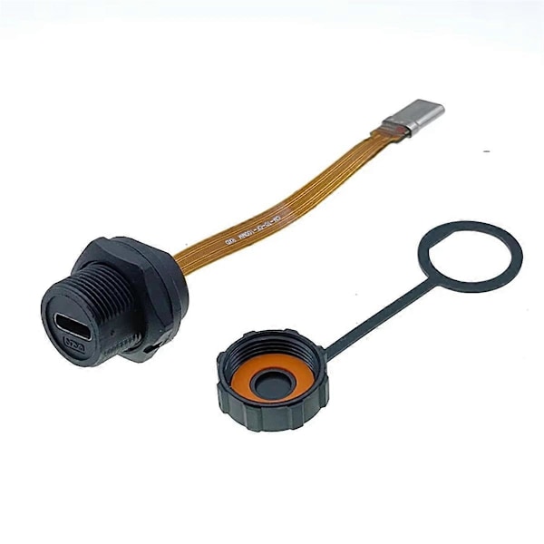 Vanntett IP67 IP68 Type C Hunn til Hann PFC Flatkabel