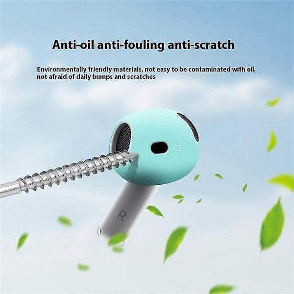 Kompatibla AirPods 4 Öronproppar Ersättning Ultratunna Silikon Öronkuddar DarkBlue