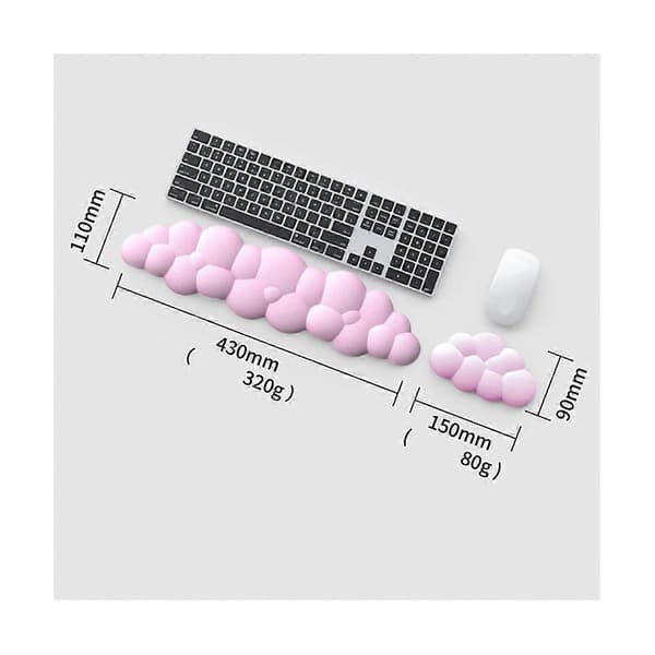 Cloud Musematte Håndleddsstøtte, Vanntett Underlag i Lær, Ergonomisk Håndleddsstøtte for Datamaskin, Laptop, O