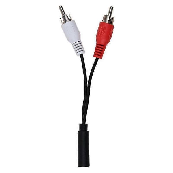 3,5 mm hun til 2 RCA han adapterkabel lydsplitter til højttalere