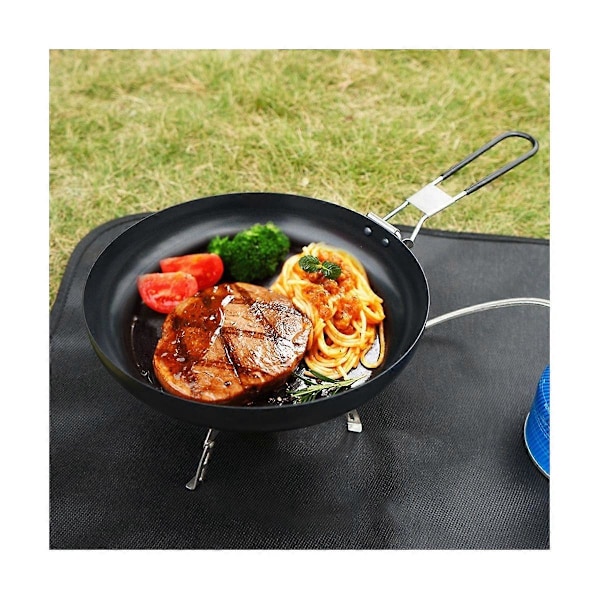 Metal Bærbar Stegepande Picnic Camping Foldbar Pande Kogegrej Non-stick Pande til Campingtilbehør
