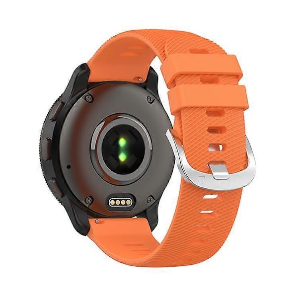 Kompatibel med Garmin Forerunner 255 / Vivoactive 4 Kryssstripet Design 22mm Universell Klokkereim Silikon Erstatningsarmbånd Orange