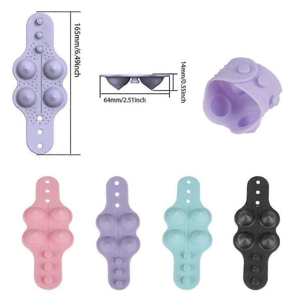 Rattgrepp i silikon - Massage, halkfri, 16,5 cm, bil, lila C