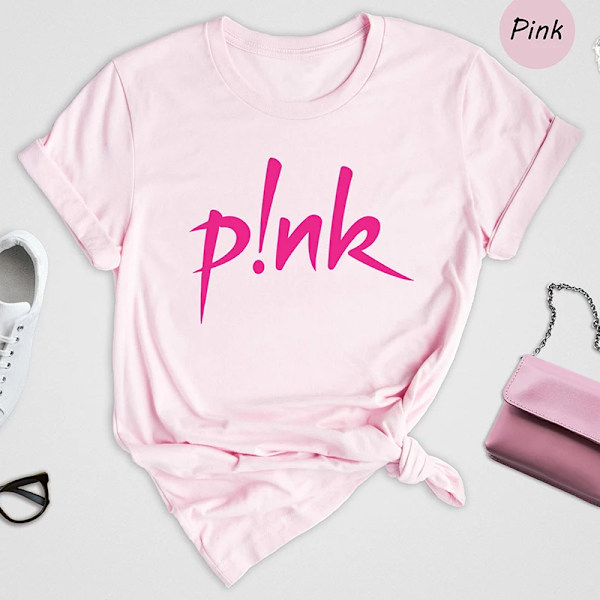 Rosa Bokstavtrykte Dame T-skjorter Bomull Musikkfestival Grafisk Tee Bomull 2023 Camisetas Gotiske Klær Kvinnelig T-skjorte Topper Pink M