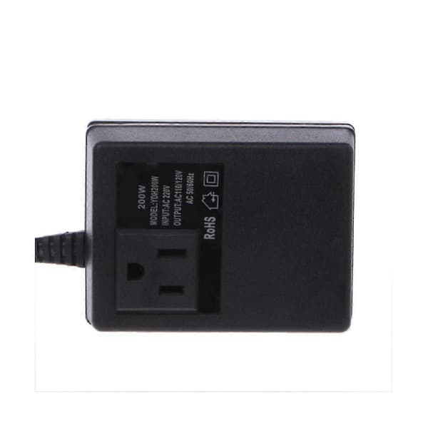 200W AC 220V til 110V Reduser Transformator Konverter Reise Strøm EU Plugg Adapter