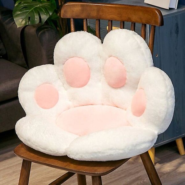 2 storlekar Ins Bear&cat Paw Kudde Djursittdyna Fylld plysch white 80x70cm