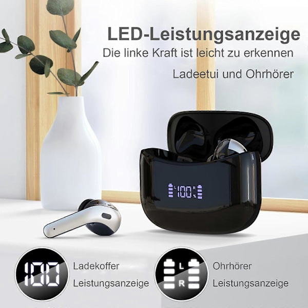 BX-15 Trådløse Bluetooth-øretelefoner, In-Ear Sports-øretelefoner, Sort