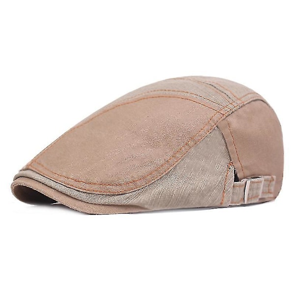 Basker ren bomull skärmmössa herr seniorhatt brittisk retro basker Gray