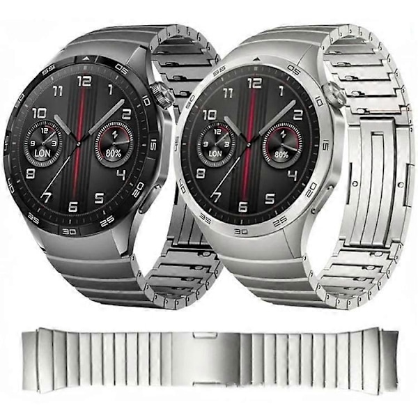 Kompatibel för Huawei Watch GT 5 Pro 46mm / GT 5 46mm Armband Justerbart Klockarmband i Titanlegering Silver