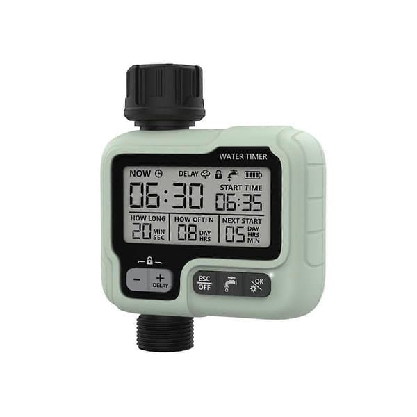 Digital Sprinkler Timer, Programmerbar Vattentimer för Trädgårdsslang, Automatisk & Manuell Vattningskontroll f