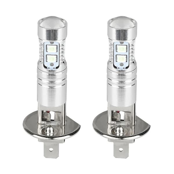 4 stk. H1 LED-frontlykter Tåkelys Kjørelys Pærer 6000k Superhvit 200w