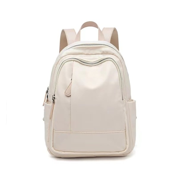 Vattentät Ryggsäck Mode Dam Reseryggsäck Enfärgad Dam Enkel Axelväska L29 Beige 29cm  L