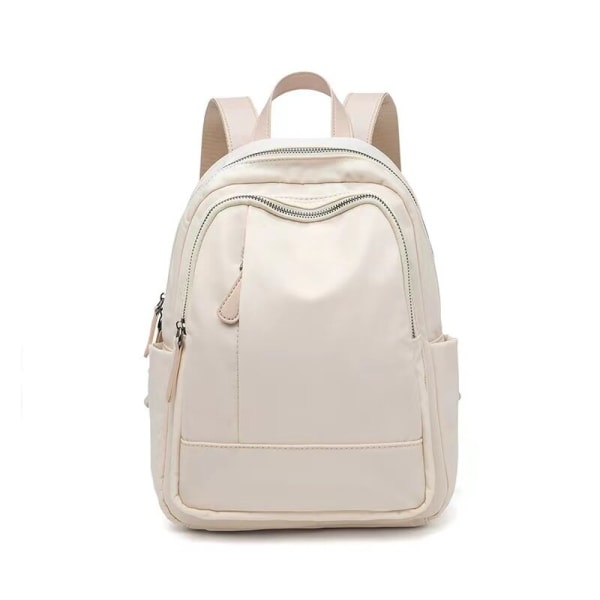 Vattentät ryggsäck Mode reseryggsäck damer Enfärgad enkel axelväska för damer L29 Beige 25cm M