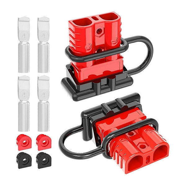 Anderson-kontakt, 120A 2-6 Gauge Batteri Snabbkoppling 12V-36V Anderson-plugg Batterikabel Snabbkoppling