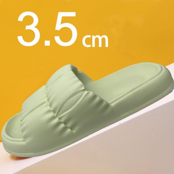 Bløde sky-slippers med tyk sål til sommerstrand, sandaler, hjemmesko Grass green 36-37