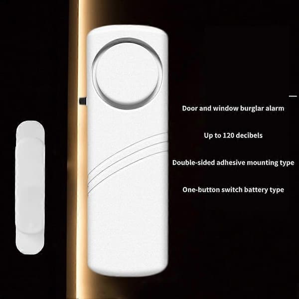 Wireless Door Window Alarm - 120dB Anti-Theft Sensor for Home