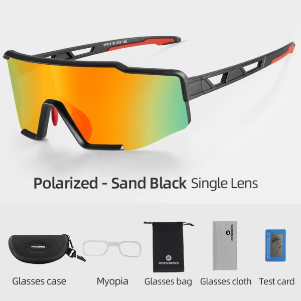 ROCKBROS Solglasögon Cykelglasögon Polariserade fotokromatiska glasögon  PC-lins TR-båge med ram för närsynthet Sportcykling SP225 SP225BK d559 |  SP225BK | Fyndiq
