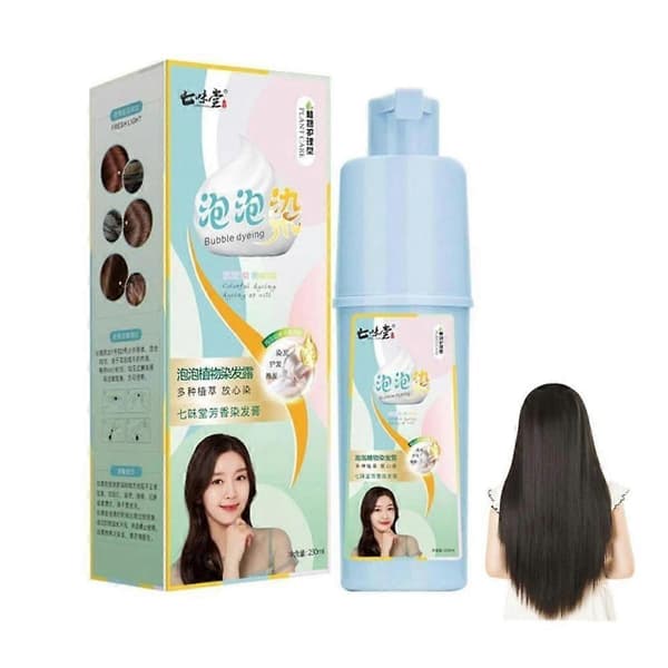 Qiweitang Hårfarveshampoo, Farveshampoo Hårfarve Qiweitang Brown Black