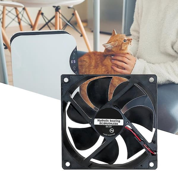 12025 Køleventilator Effektiv Stor Luftstrøm Plastik Glideleje DC Børsteløs Radiatorventilator Til Luftrenser Q