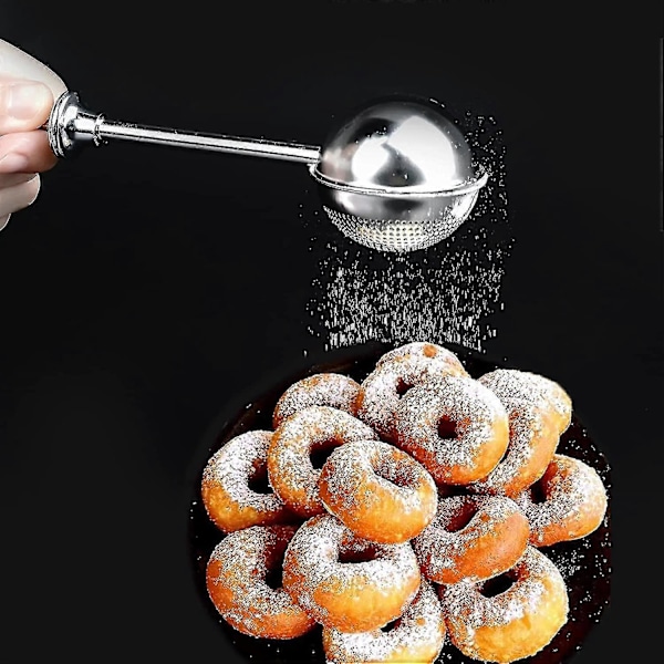 Sikt för Bakning - 2-pack Puder Socker Mjöl Skakare, Rostfritt Stål Kraftig Re