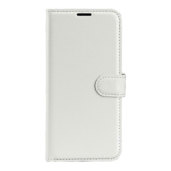 Kompatibelt Skal för iPhone SE (2025) Litchi Textur Stötsäkert Läder Plånboksfodral White