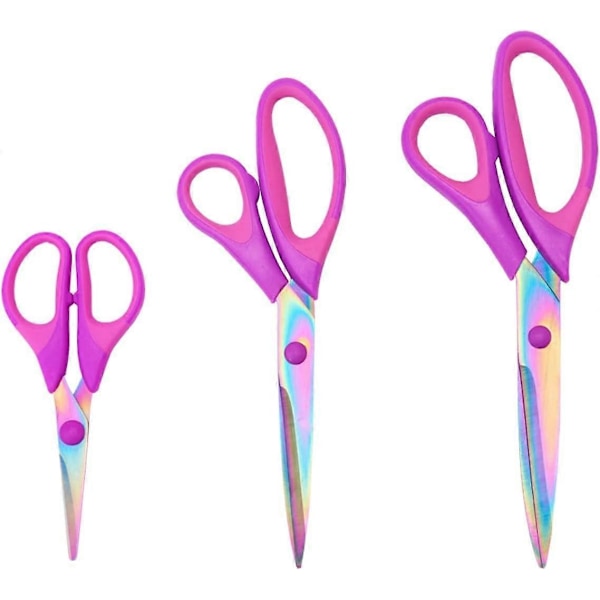 2025 Lämpligt Titan Saxset 3-Pack Tygsax Gummi Mjukt Grepp Vassa Blad Multipurpose Saxset