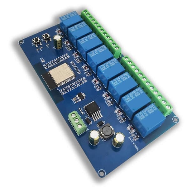 DC 5-30V Strömförsörjning ESP32 WIFI Bluetooth Modul BLE Åtta-Vägs Relä ESP32-WROOM Sekundär Utveckling
