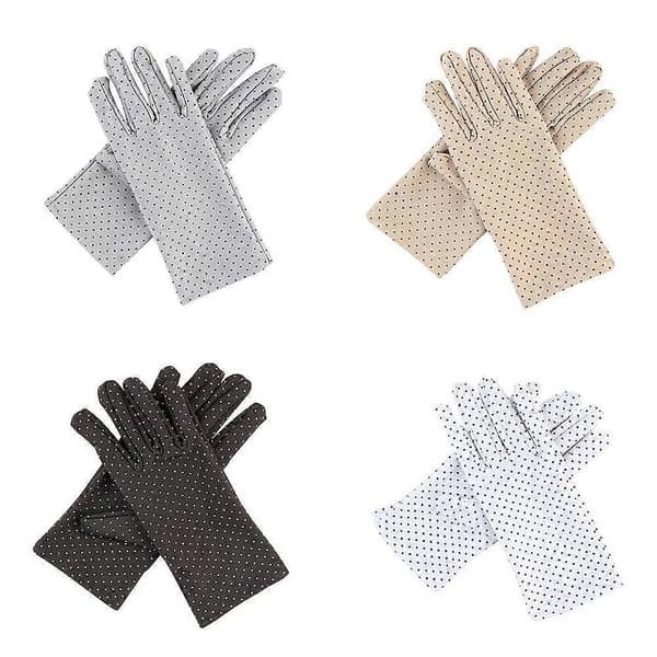 Prickiga solhandskar i spandexmaterial, kort design, UV-skydd, elegant touch Black