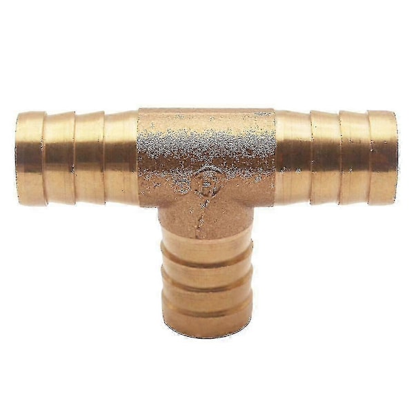 3/4\" 20mm Slangeforskruning T-stykke Messingrør 3 Vejs T-fitting Gevind Gas Brændstof Vand Luft